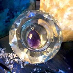 Large Natural Amethyst stone pendent